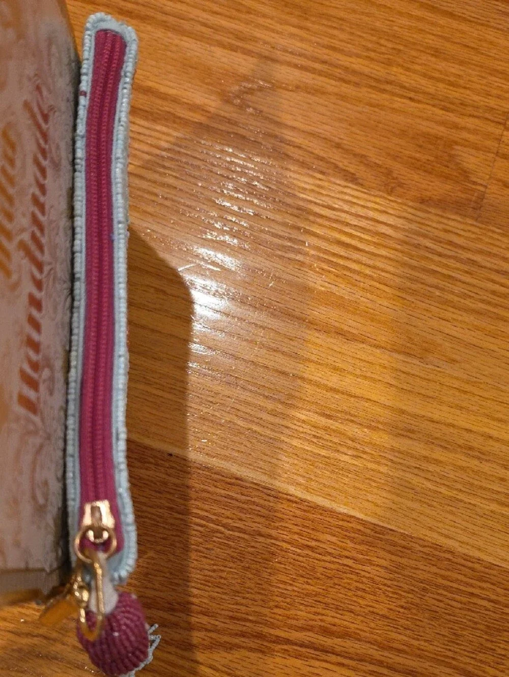Handmade Beaded Butterfly Wristlet Clutch - Light Blue